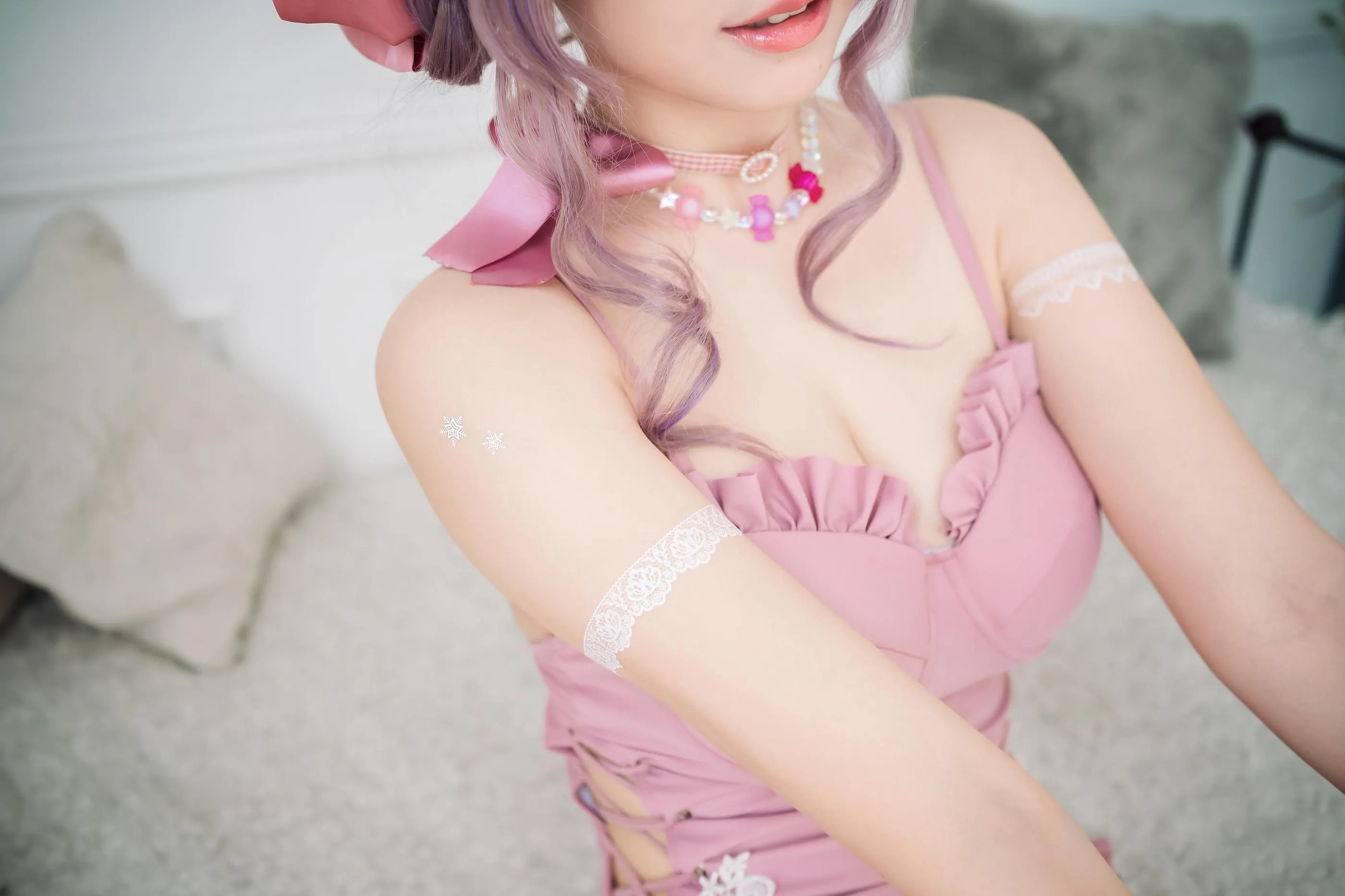 ElyEE子 – NO.82 Fluffy Summer – Original Swimsuit-粉色 [54P]插图4
